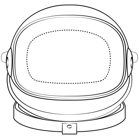 Astronaut Mask Coloring Page